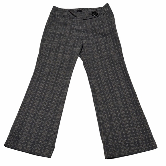 Maurices Pants - Maurices Plaid Wide Leg Pants Bell Bottom Button Zip Closure Stretch Size 9/10